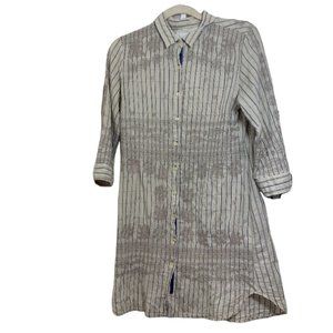Johnny Was 3J Workshop Embroidered Plaid Tunic M